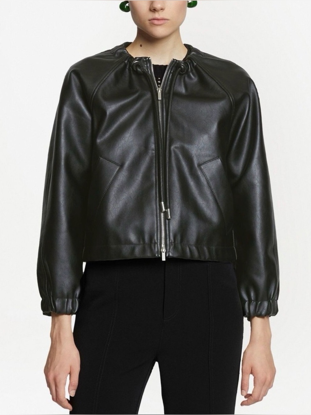 Proenza Schouler // Cropped Vegan Leather Jacket